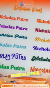 Stiker Label Nama Baju Setrika Sablon POLOS Custom 32 pcs Sticker Print Kain Kaos Anak Sekolah