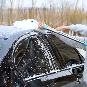 Cây Lau Rửa Xe Ô Tô dài 1.25 mét Cán DàiSợi Lau Mềm - Chổi Dài xám cán inox bền bỉ có thể kéo dài hoặc thu gọn