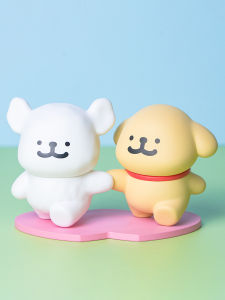 Cute Line Dog Blind Box Car Decorations Couple Gifts Desktop Decorations PVC/ABS Material Creative Art Style Animal Theme