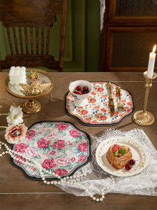 Retro Garden Dining Table Silicon Dendroid Mat Water Absorbent Drainage Pad Irregular Heat Insulation Anti-Scalding Bowl Pad Anti-Slip Bottom Luxury Cup Mat