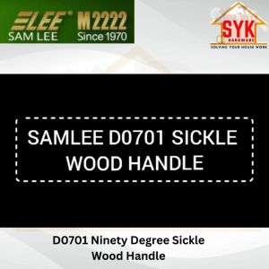 SYK Samlee D0701 Ninety Degree Sickle Wood Handle Grass Cutter Sickle Gardening Tools Pisau Sabit Pemotong