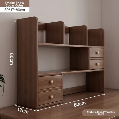 ZHUOHE | Simple Desktop Bookshelf Home Office Desk Organizer Storage Rack Book Stand Small Size Bookcase Multi-Functional Design