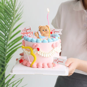 Valentines Day Butter Bear Arrow Proposal Soft Silicone Decoration Couple Cake Decorations Festive Celebration Supplies