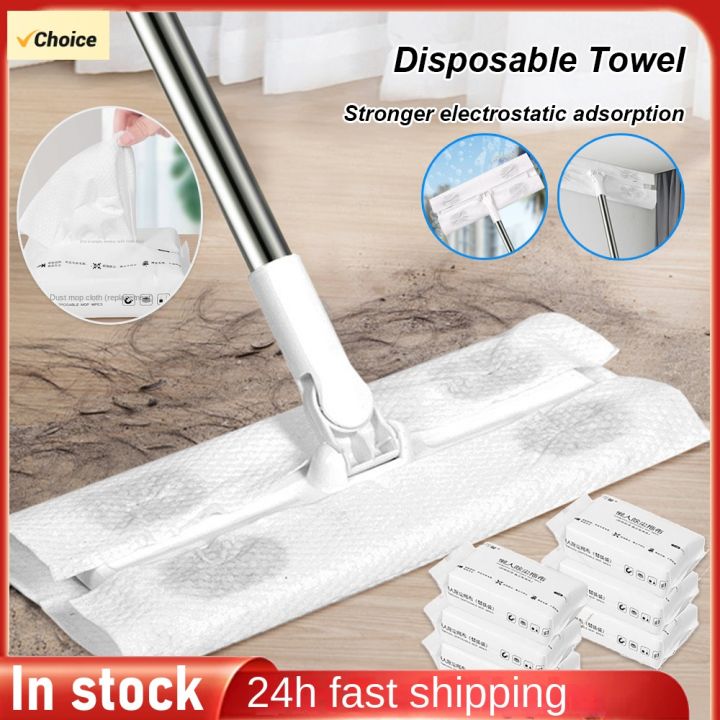 360 Degree Rotation Dry & Wet Flat Mops with Disposable Mop Pad ...