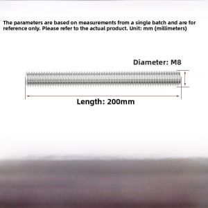 Stainless Steel 304 Threaded Rod Full Thread Screw Stud Bolt Threading Bar M8M10 Hardware Tools Fasteners Bolts from China