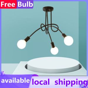 【Free Bulb】3/5 Heads Modern LED Nordic Ceiling Light Drop Light Chandelier Light Pendant Light Ceiling Lamp For Bedroom Creative Personality For Kitchen Drop Lamp For Dining Table Room Light House Decor