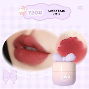 NoVo Mirror Shine Lip Glaze Waterproof Sweatproof Long-lasting Student Women Natural White Lipstick Lip Oil Glossy Lip Freeze