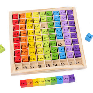Montessori Learning Educational Toys 99 Multiplication Table Math Arithmetic Teaching Aids Preschool Wooden Toys for Children