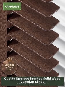 KAMUANG | Wooden Motorized Blackout Blinds