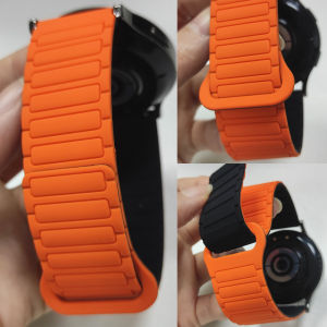20mm 22mm Magnetic Silicone Strap for Huami watch Band Amazfit Active Max 48mm/Active2 44MM/BALANCE 2 Bip 6 5 3 correas Bracelet