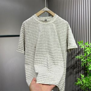 SUOSHE | Extra Large Retro Striped Short Sleeve T-Shirt