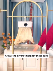 Portable Clothes Dryer Mini Laundry Dryers Control Small Compact Foldable Electric Drying Machine with Dry Bag for Travel RV Home Apartment