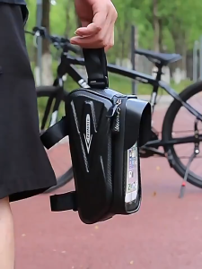 Bike Bag Touch Screen Cycling Bag Top Front Tube Frame MTB Bag 2L Large Capacity MTB & Road Cycling Accessories