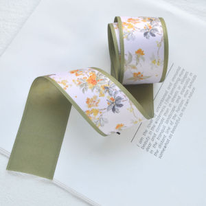 38mm Chinese Style Single-Sided Osmanthus Cotton Tape Handmade Hair Accessories Headdress Material Homemade Bows Barrettes Hair Rope Accessories