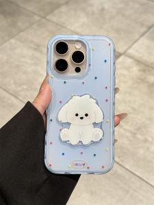 เคสโทรศัพท์มือถือลายสุนัขจิ้งจอกลายจุด Super Thin สำหรับ Apple 16Promax 16pro 15 14pro 13 ป้องกันการตกหล่น ดีไซน์น่ารัก ดีไซน์น่ารัก