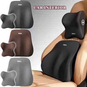 Car Headrest Neck Pillow Lumbar Support Neck Protector Memory Foam For Universal CarBack Cushion Car Interior