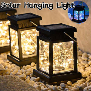 Outdoor Solar Hanging Lights LED Garden Landscape Lawn Light Raya Lampu Decor-Warm/Colour