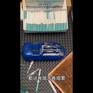 HAPPY Alat Linting tembakau/roko Otomatis Rolling Machine 6.5 x 70mm - J-005 BIRU