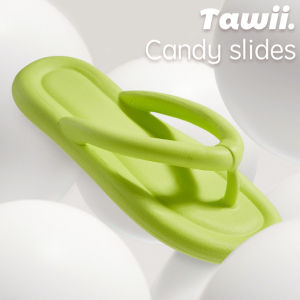 Flip flop Candy slides for women casual slippers Womens Flip Flop Slides Japanese style Fashion Anti skid Thick bottom Beach slippers cloud