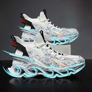 Brand Blade Mens Running Shoes Sporty Youth Trendy Streetwear Coconut Shoes Breathable Mesh Upper Rubber Outsole