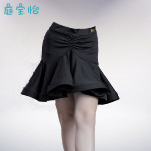 เด็กเต้นละตินเครื่องแต่งกายหญิงครึ่ง กระโปรง Modal แขนยาว เสื้อท่อนบน ฝึกชุดสไตล์ใหม่การแข่งขัน เดรส