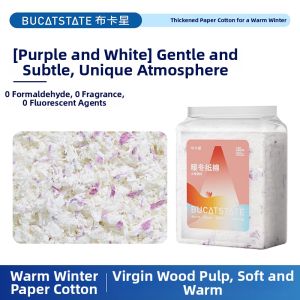 BUCATSTATE | Warm Winter Hamster Bedding 650g Large Capacity Soft Fluffy Paper Cotton Odor Resistant for Hamsters Golden Hamsters and Small Pets