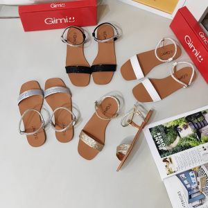 WOMEN SANDALS New DESIGN Gimi Korean Suede Flat Sandals 4Color