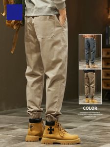 ROMON | Romon Mens Workwear Pants Loose Fit Casual Khaki Cotton Autumn Winter New Style Trendy Brand Youthful Trousers For Men