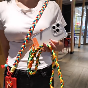Mobile Phone Lanyard Long & Short Rope Crossbody/Neck Detachable Braided Strap For Phone Case Bag Camera