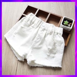 Girls Summer Thin Cotton Denim Shorts Loose Fit Childrens Clothing Breathable Lightweight Kids Trousers Age 2-12