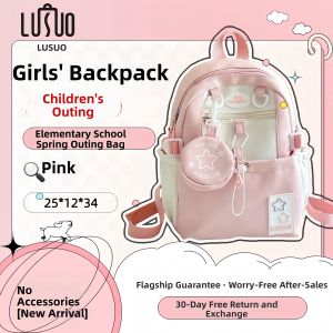 LUSUO | Lightweight Girls Travel Backpack Purple