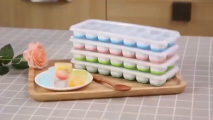 COMBO 5-10 Khay Làm Đá Silicon 14 Ô Có Nắp Đậy Chống Mùi Kháng Khuẩn Dễ Dàng Lấy Đá - Nhựa PP An Toàn Thân Thiện Với Môi Trường