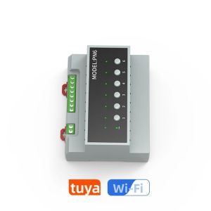 Bộ Điều Khiển Nguồn 6 Kênh Zigbee/WiFi Bộ Ngắt Mạch Chuyển Mạch 6 Chiều Cho Ứng Dụng Tuya Smart Điều Khiển Từ Xa Tiết Kiệm Năng Lượng Tự Động Hóa Gia Đình