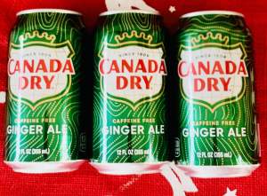 CANADA DRY CAFFEINE FREE GINGER ALE 355ML x 12 CANS