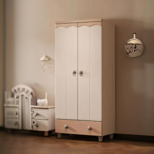 European Style Solid Wood Large Wardrobe 2 Door 3 Door with Drawer Wooden Closet Children Storage Cabinet Bedroom Cabinet