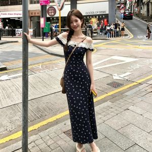 Vintage Lace Floral Slimming Sleeveless Womens Dress