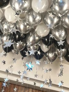 Đèn Trang Trí Bong Bóng Bằng Kim Loại Dày Màu Bạc Cho Tiệc Sinh Nhật Trẻ Em Đồ Trang Trí Nhà Đồ Trang Trí Nhà