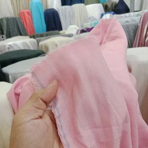Bahan Kain Linen Viscose Warna Salm Harga 05m