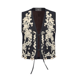 XIAOLI | Elegant High-end Vest Cardigan with Shell Embroidery