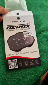MOKOTO AEROX V3 SPEEDOMETER SCREEN GAUGE PANEL FULL CERAMIC CLEAR / BLACK SCREEN PROTECTOR FOR YAMAHA AEROXV3 MOTORCYCLE