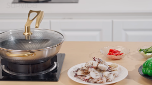 SUPVIBE Non Stick Frying Pan 316 Stainless Steel Double-sided Honeycomb Wok uncoated Non-lampblack StoveUniversal