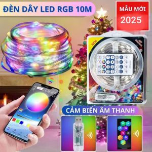 Dải Dây Đèn Led giọt lệ 10M Mẫu mới nhất 2025 chống nướcnháy theo nhạc