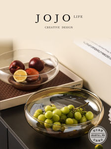 Modern Simple Glass Fruit Tray Home Living Room Coffee Table Decoration Accessories JOJOS L PD Plague from China