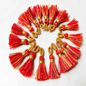 New Colorful Segmental Dyed Tassels for Jewelry Making DIY Key Chain Earring Fringe Mini Tassel Art Making Decor Supplies