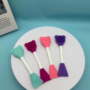 1/2/4PCS Silicone Facial Cleansing & Mask Brush 2 In1 Facial Skin Care Scrub Exfoliator Scrub Pore Blackhead Deep Cleaning Tools