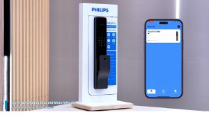 Bộ khóa cửa thông minh Gateway điều khiển từ xa vân tay thẻ từ mật khẩu và chìa cơ tích hợp kèm chuông cửa Philips DDL801-5HBS (BH 2 NĂM)