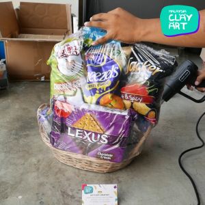 Hamper Heat Shrink Wrap Pembalut Plastic Wrap Untuk Hamper 40cm 50cm 55cm 60cm wrap roll and bag