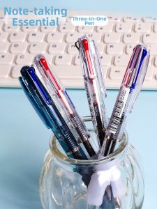 Multi-Color Push-Type Round Ball Pen 0.5mm