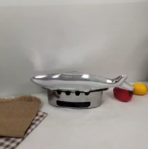 จานปลาหม้อไฟ ถาดปลา 40 ซม. เตาปลา 30ซม. ปลานึ่งมะนาว จานปลานึ่ง หม้อไฟปลา