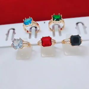 Cincin Permata Wanita Aksesoris Fashion Awet Tahan Lama Anti Karat Cocok Untuk Harian C8-C6#1